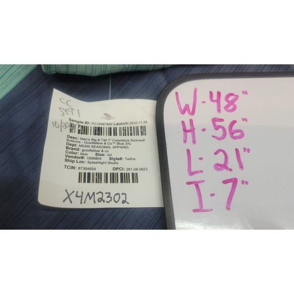 Men's Big & Tall 7" Colorblock Swim Shorts - Goodfellow & Co Blue 3XL - Picture 9 of 10